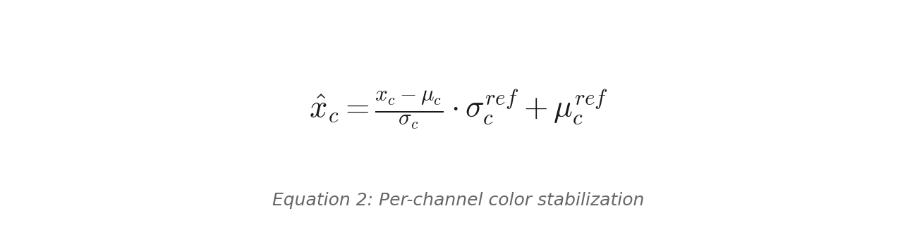 Equation 2: Color stabilization